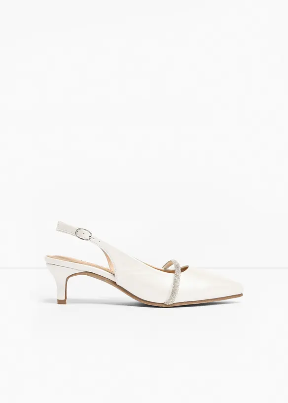 D&eacute;collet&eacute; slingback con brillantini, bonprix