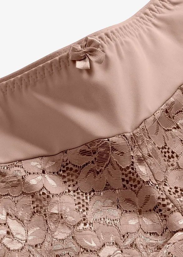 Culotte a vita alta con pizzo, bonprix