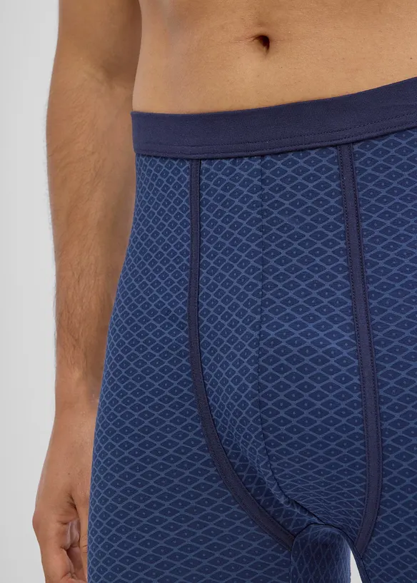 Boxer aderenti a vita alta di lunghezza media con morbido cotone (pacco da 3), bonprix