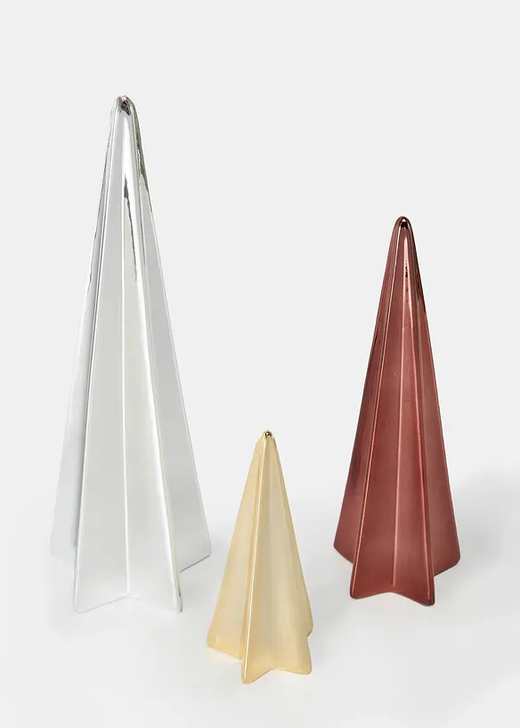 Soprammobile moderno a forma di alberi di natale (set 3 pezzi), bonprix