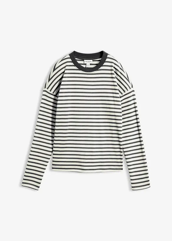 Maglia a maniche lunghe in cotone pesante, bonprix