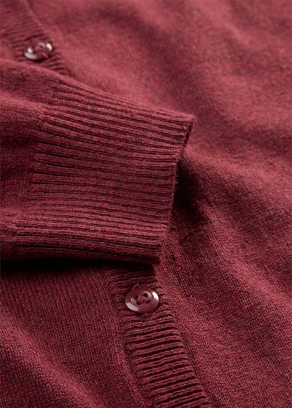 Cardigan in maglia fine con cotone riciclato, bonprix