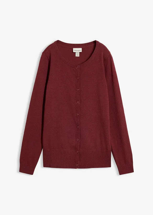 Cardigan in maglia fine con cotone riciclato, bonprix