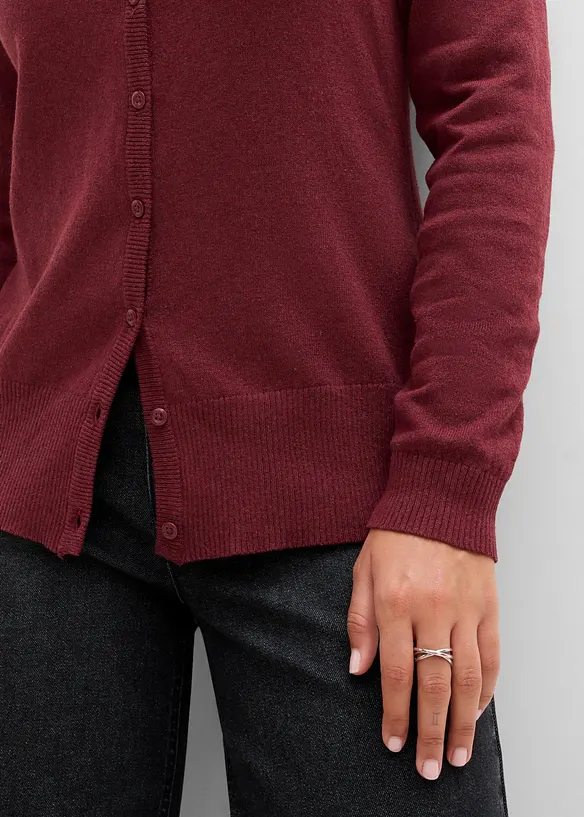 Cardigan in maglia fine con cotone riciclato, bonprix