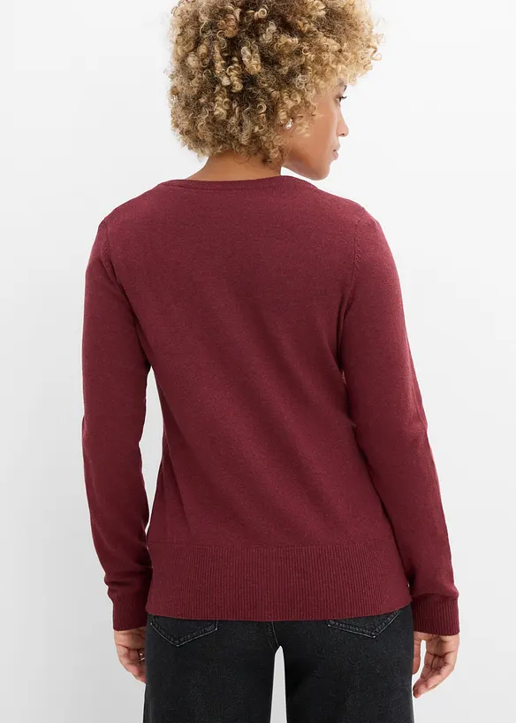 Cardigan in maglia fine con cotone riciclato, bonprix