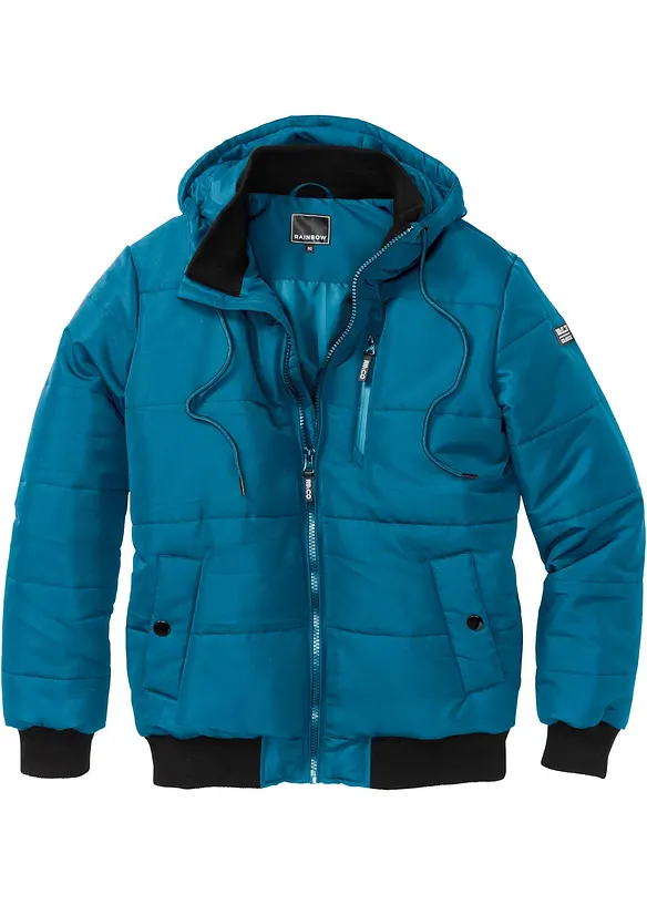 Giacca trapuntata invernale stile bomber con cappuccio, bonprix