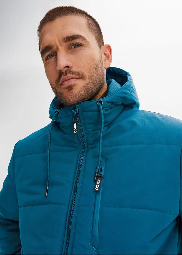 Giacca trapuntata invernale stile bomber con cappuccio, bonprix