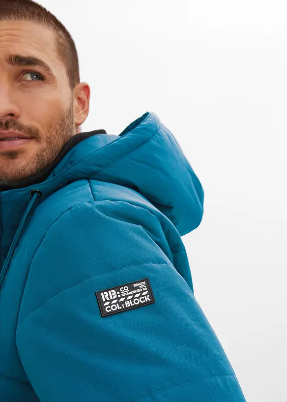 Giacca trapuntata invernale stile bomber con cappuccio, bonprix