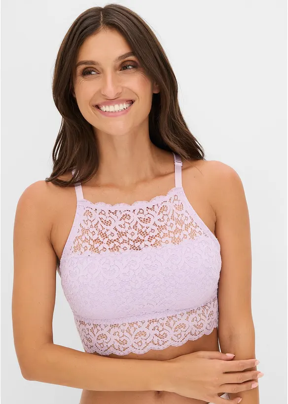 Reggiseno a bustier in pizzo elasticizzato, bonprix