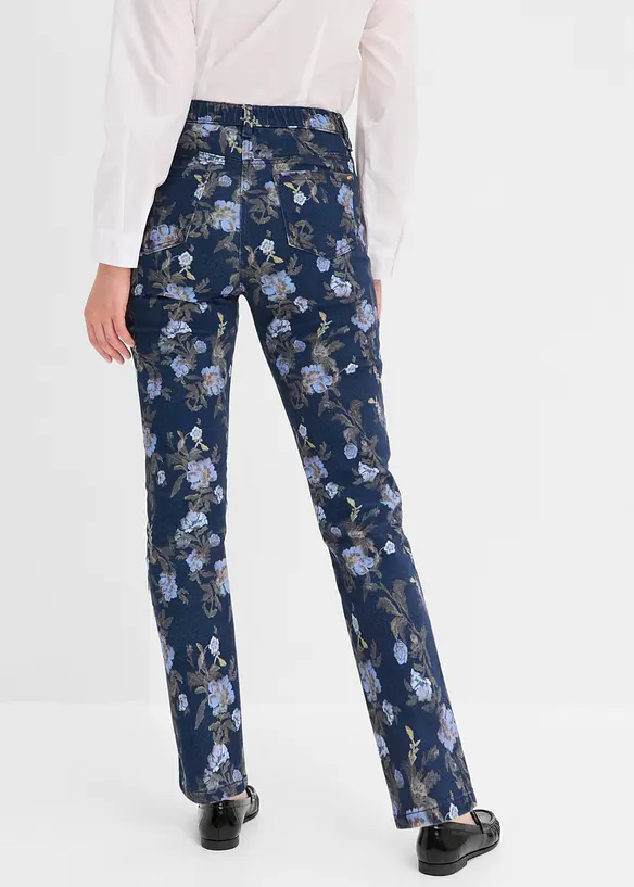 Pantaloni in twill con fantasia a fiori, bonprix