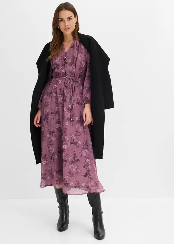 Abito midi di chiffon, bonprix