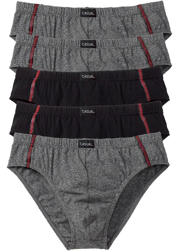Slip alto con cotone (pacco da 5), bonprix
