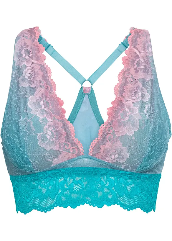 Reggiseno bustier dai colori sfumati con pizzo delicato, bonprix