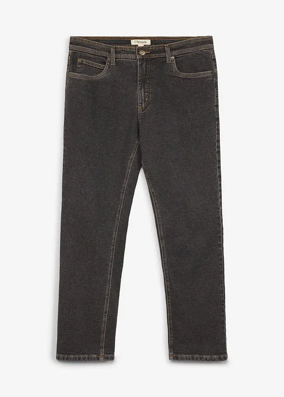 Jeans termici classic fit foderati in morbida flanella, straight, bonprix