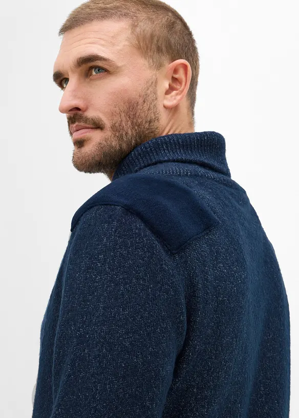Maglione in filato fine con collo a scialle, bonprix