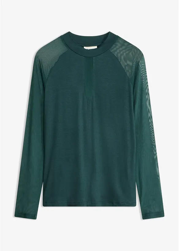 Maglia a maniche lunghe in misto viscosa morbido, bonprix