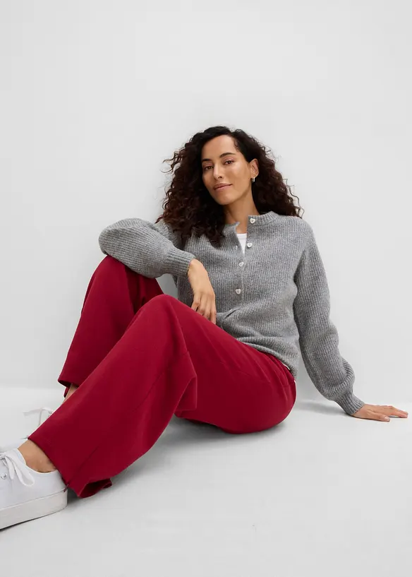 Pantaloni in felpa di misto cotone, bonprix