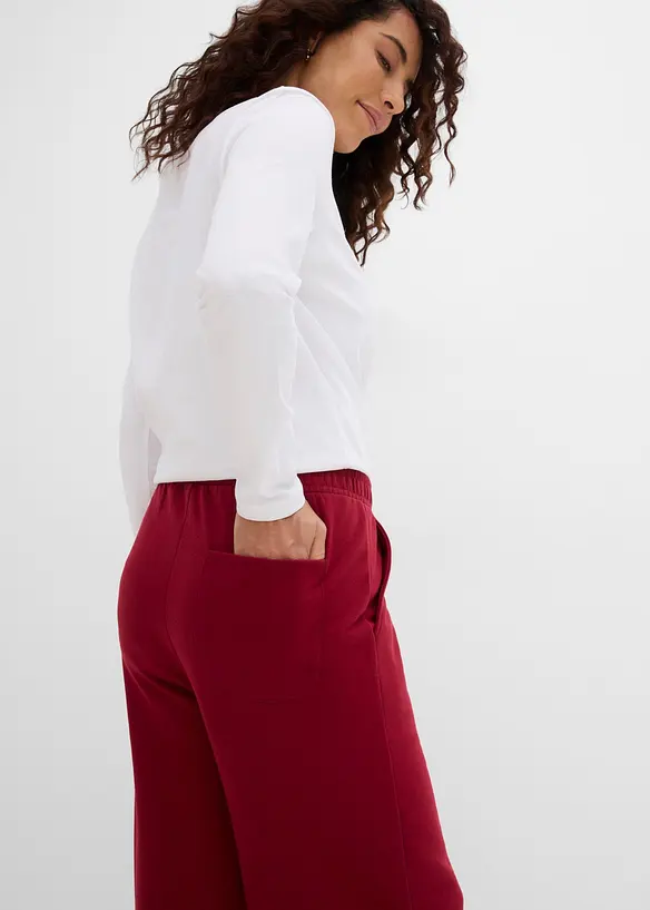 Pantaloni in felpa di misto cotone, bonprix