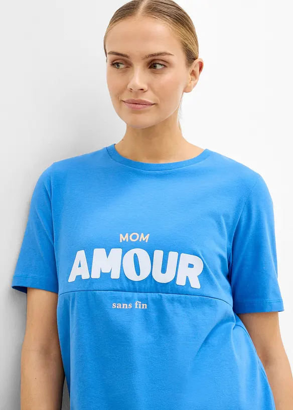 Maglia pr&eacute;maman / da allattamento 2 in 1 in cotone biologico, bonprix