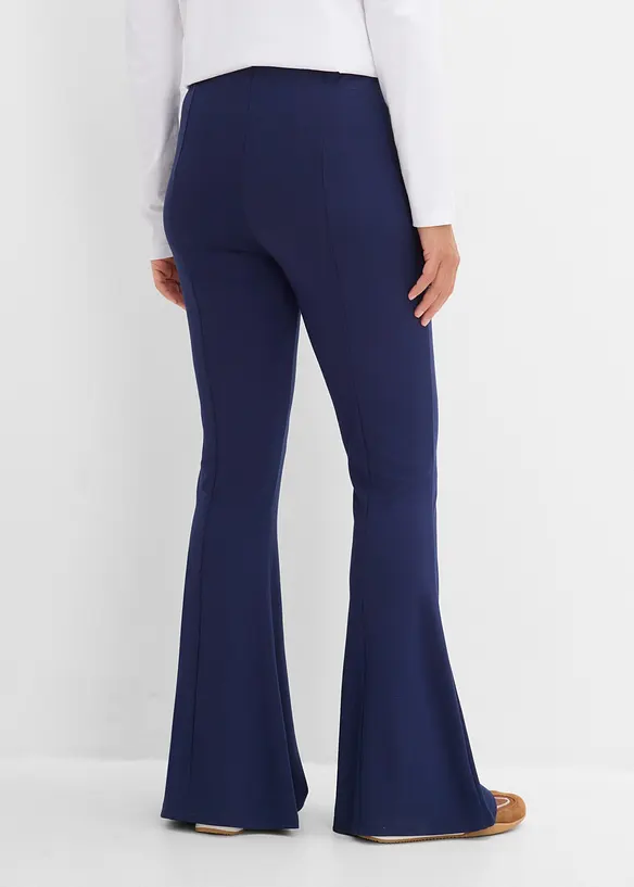 Pantaloni a zampa in punto di Roma, bonprix