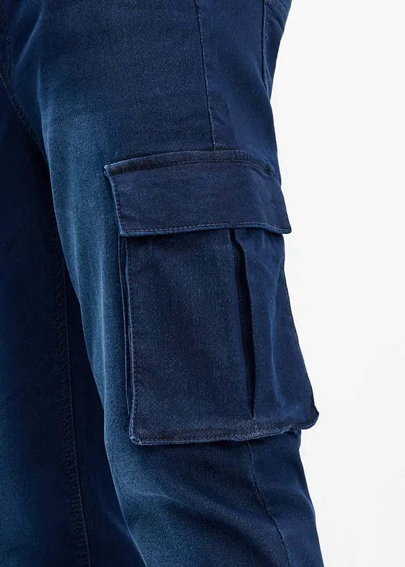 Jeans jogger cargo con elastico in vita slim fit, straight, bonprix