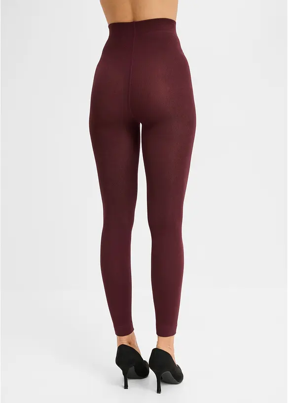 Leggings termici in maglia con morbido pile, 140 DEN, bonprix