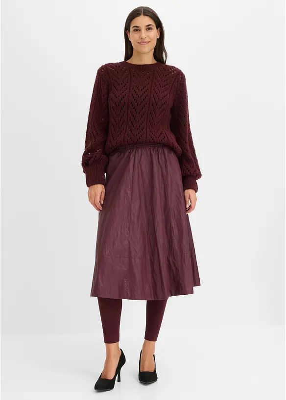 Leggings termici in maglia con morbido pile, 140 DEN, bonprix