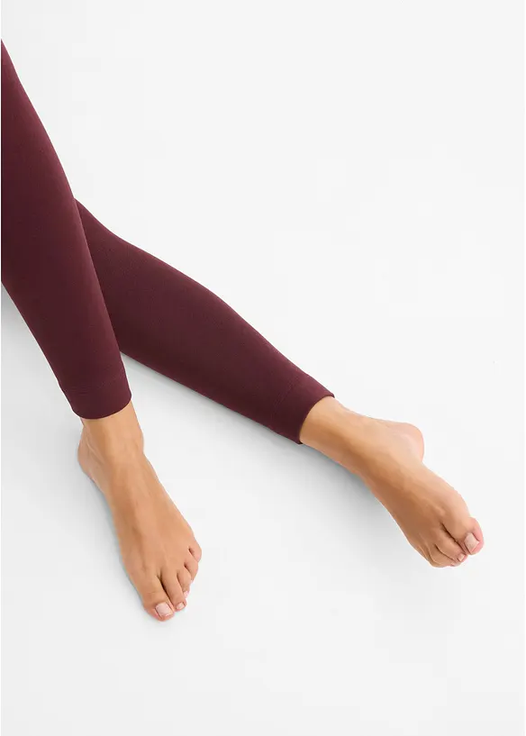 Leggings termici in maglia con morbido pile, 140 DEN, bonprix