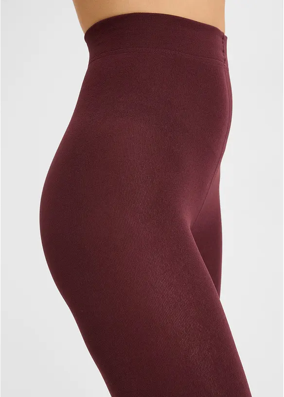 Leggings termici in maglia con morbido pile, 140 DEN, bonprix