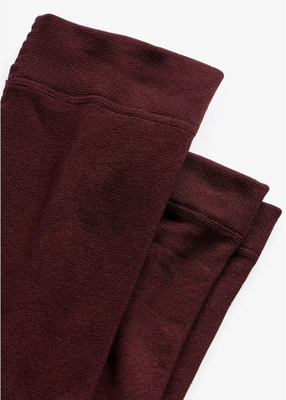 Leggings termici in maglia con morbido pile, 140 DEN, bonprix