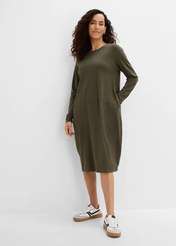 Abito in jersey dalla linea a uovo, bonprix