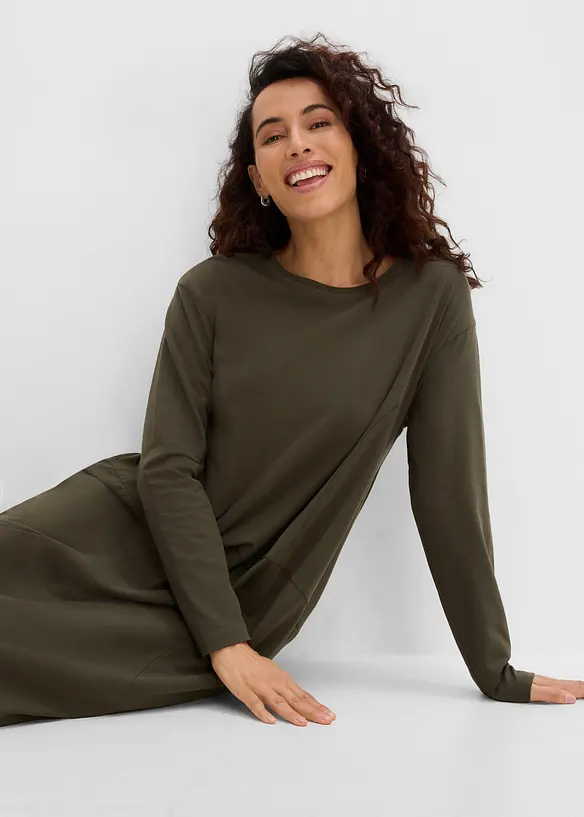 Abito in jersey dalla linea a uovo, bonprix