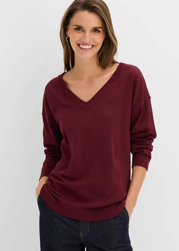 Maglione oversize in misto viscosa, bonprix