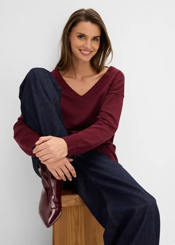 Maglione oversize in misto viscosa, bonprix