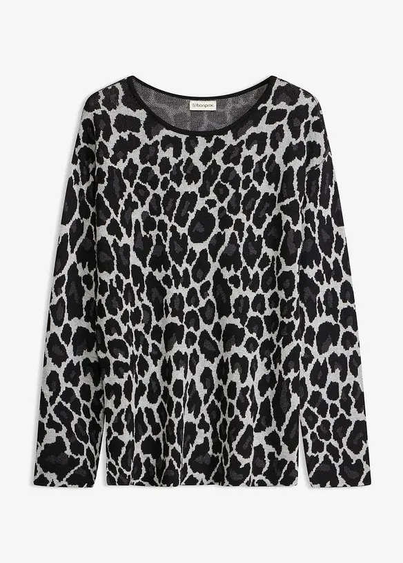 Maglione in filato fine con motivo jacquard, bonprix