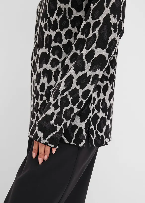 Maglione in filato fine con motivo jacquard, bonprix