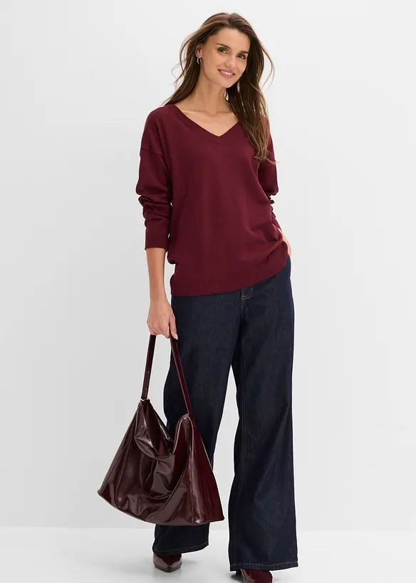 Maglione oversize in misto viscosa, bonprix