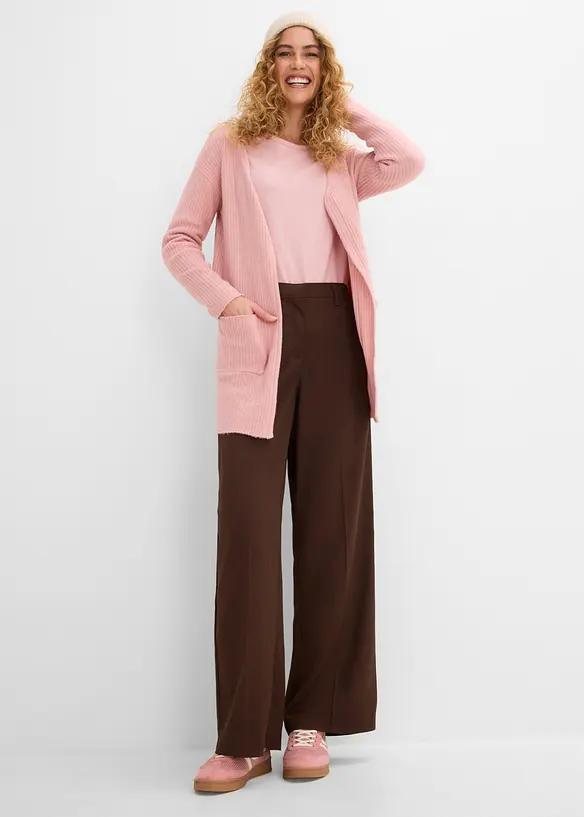 Cardigan lungo a coste, bonprix