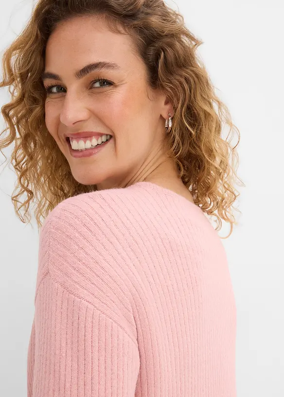Cardigan lungo a coste, bonprix