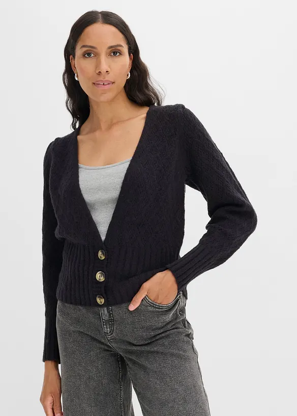 Cardigan in filato fine, bonprix