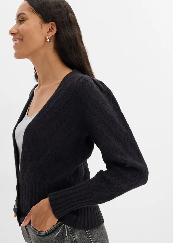 Cardigan in filato fine, bonprix