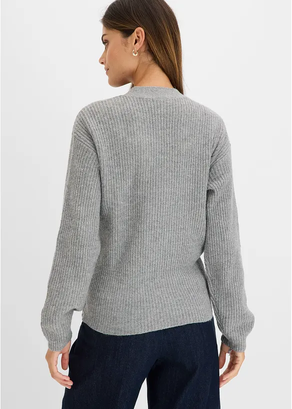 Maglione oversize con effetto incrociato, bonprix