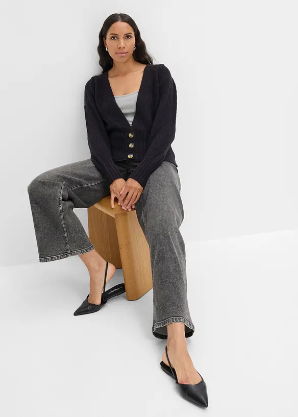Cardigan in filato fine, bonprix