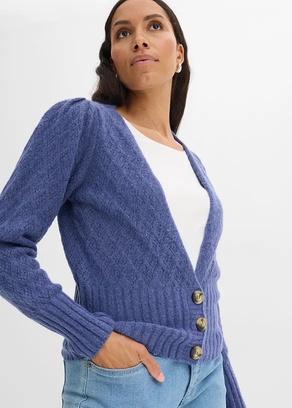 Cardigan in filato fine, bonprix