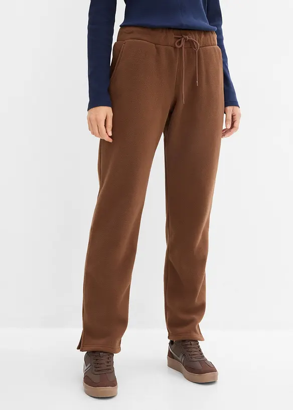 Pantaloni in pile con elastico in vita, bonprix
