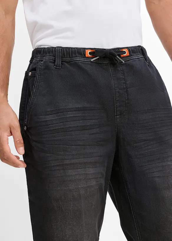 Jeans jogger con elastico in vita regular fit, straight, bonprix