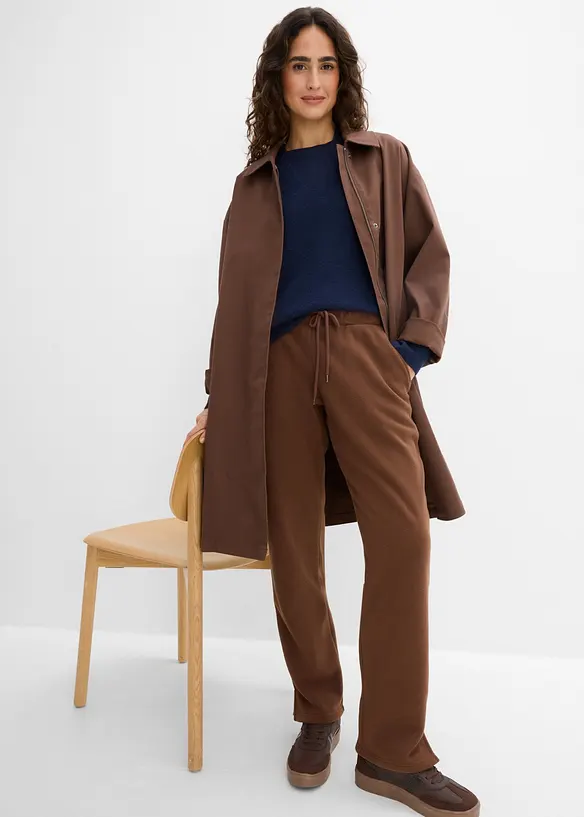 Pantaloni in pile con elastico in vita, bonprix