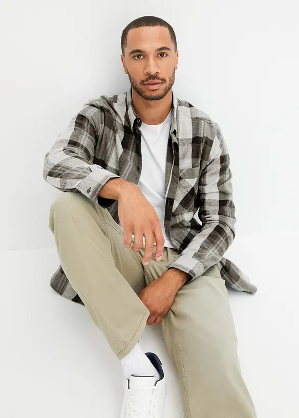 Camicia in flanella di puro cotone, bonprix