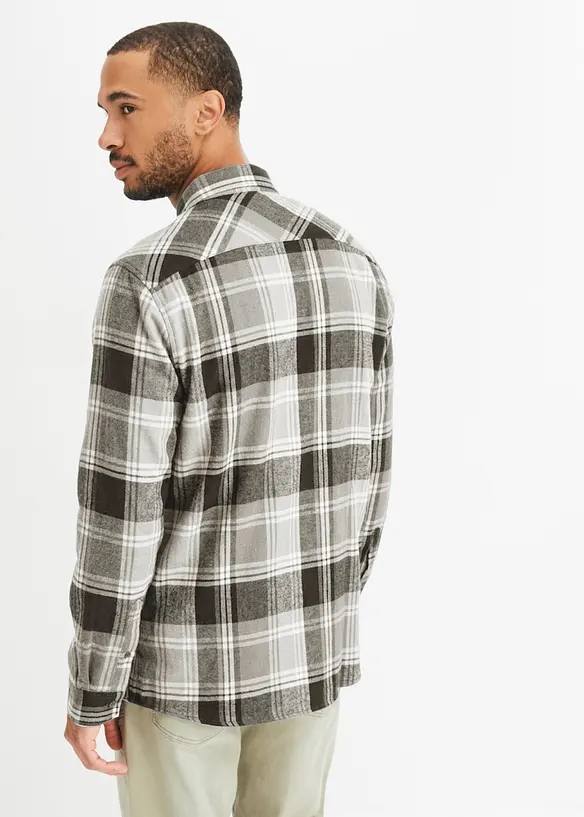 Camicia in flanella di puro cotone, bonprix