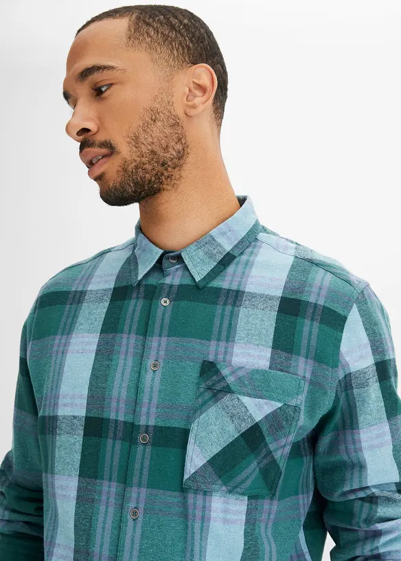 Camicia in flanella di puro cotone, bonprix